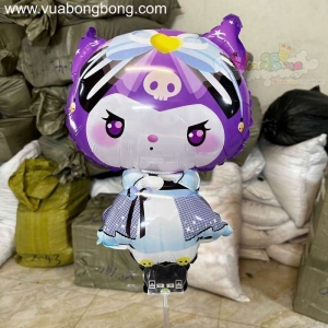 Bong bóng kuromi 2 gắn que trong